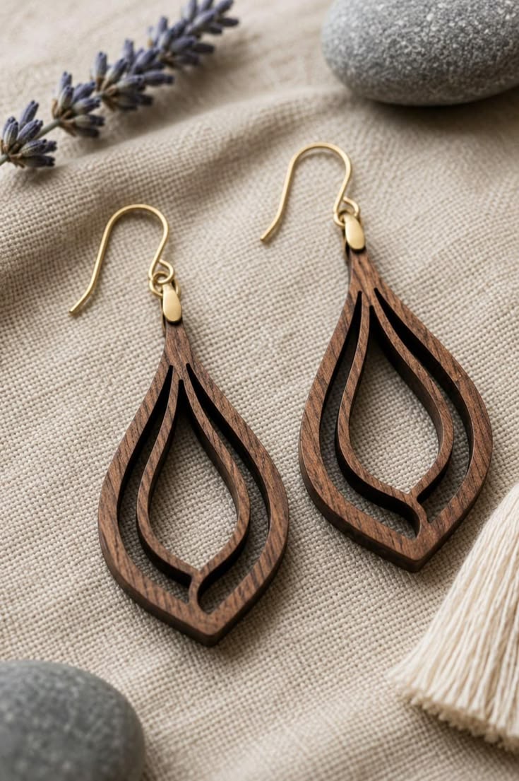 Wooden earring