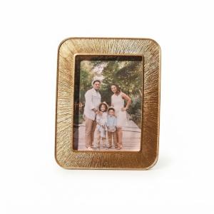 Luxury Sunburst Gold Photo Frame Wholesale Nordic Metal Look Textured Resin Picture Frame Custom