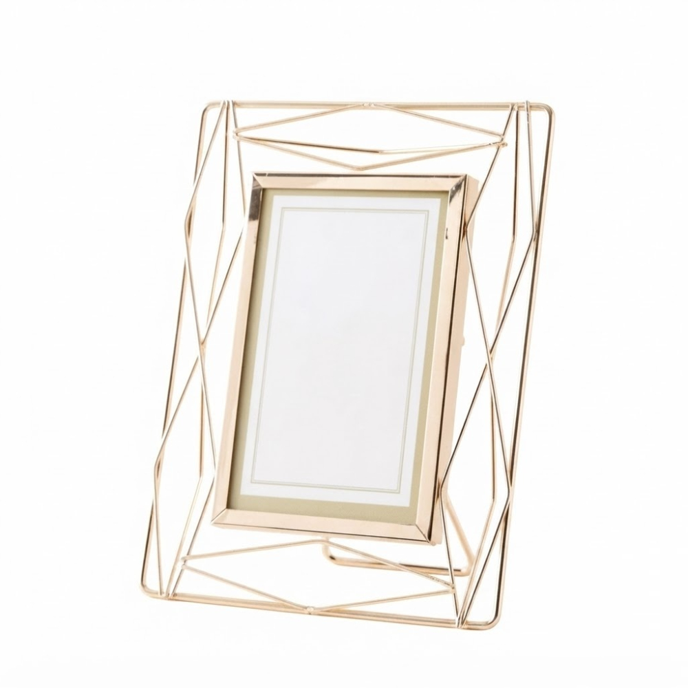 Luxury Sunburst Gold Photo Frame Wholesale Nordic Metal Look Textured Resin Picture Frame Custom 5