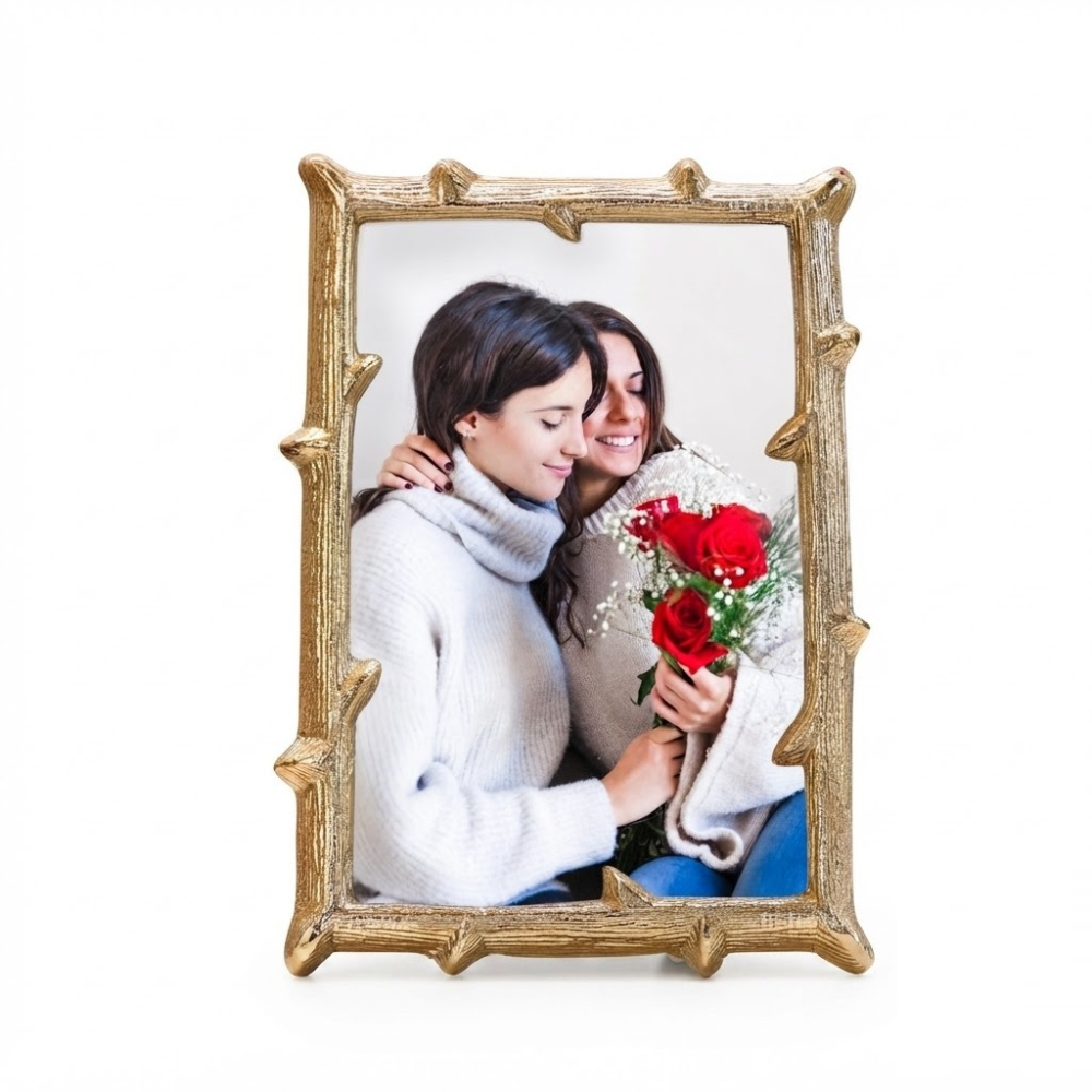 Modern Gold Twig Photo Frame Metal Thorn Branch Picture Frame Wholesale Elegant Tabletop Decorative Frame for Wedding Anniversary Gift