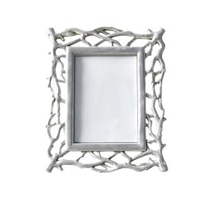 Wholesale Handcrafted Silver Photo Frame Nature-Inspired Twig Picture Frame Luxury Aluminum Metal Table Decor for Home and Wedding Gifts