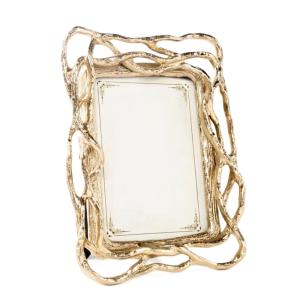 Modern Abstract Metallic Photo Frame Nordic Style Gold Iron Wire Picture Frame Tabletop Decorative Display Stand for Living Room Office