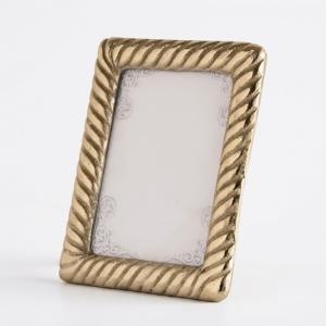 Luxury Antique Gold Metal Photo Frame Wholesale Vintage Ribbed Brass Picture Frame for Tabletop Home Decor & Wedding Gift