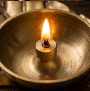 Decorative Brass Gold Leaf Diya 4