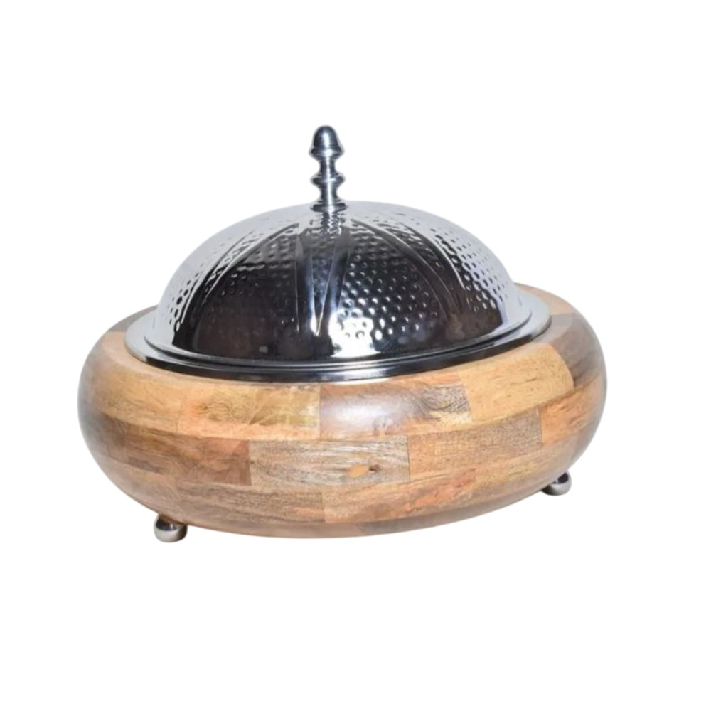 Luxury Arabic Chafing Dish Stainless Stee  Food Warmer Decorative Casserole Serving Bowl with Lid for Wedding Party Buffet Catering 3