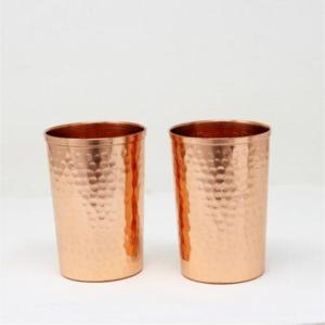 Pure Copper Tumbler Hammered Copper Glass For Ayurvedic Water Drinking Handcrafted Seamless Copper Cup Wholesale Drinkware Vessel 2