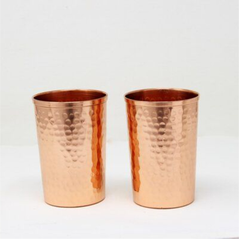  Handmade copper cup heavy duty copper tumbler, pure copper water glass eco-friendly metal drinkware  Indian traditional copper glass