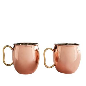  Product Handcrafted Hammered Copper Mugs Set  Solid Copper Moscow Mule Cups for Bar and Restaurant  Insulated Metal Beer Krugs Drinkware Wholesale 2