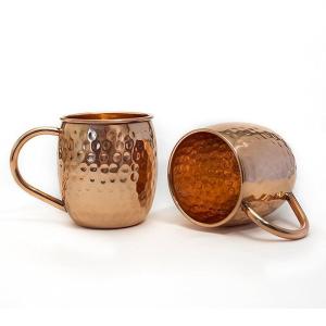 Product Handcrafted Hammered Copper Mugs Set  Solid Copper Moscow Mule Cups for Bar and Restaurant  Insulated Metal Beer Krugs Drinkware Wholesale 3