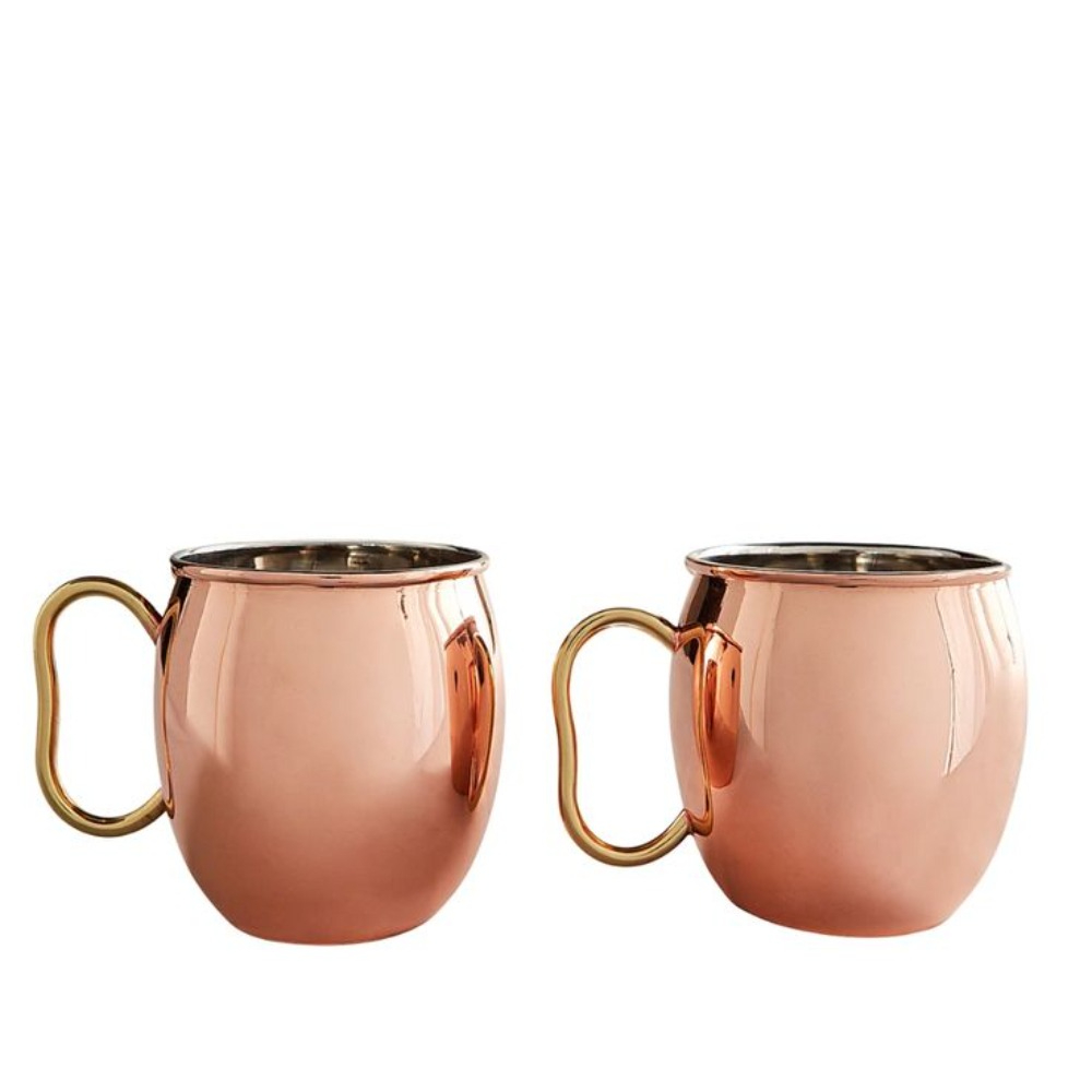  Wholesale Moscow Mule Mugs Food-Safe Lined Copper Mugs Solid Copper Cups For Cocktail Barware