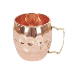 Custom Logo Pure Copper Mug Vintage Hammered Moscow Mule Cup Solid Copper Cocktail Drinkware Bulk Beverage Glasses for Party Gifts 2