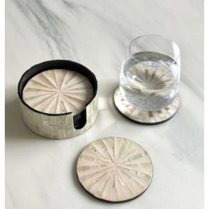 Customized Elegant Aqua Blue Resin Agate Coaster Set Bulk Heat Resistant Irregular Geode Coasters for Wedding Favors and Hotel Tableware 2