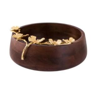 Handcrafted Teak Root Bowl with Sterling Silver Dragon Accent  Luxury Natural Grain Decorative Wooden Bowl and Exotic Fruit Centerpiece for High-End Home & Hotel Decor 2