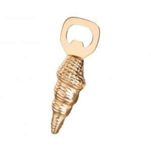 Customized Luxury Heavy Brass Seashell Bottle Opener Handcrafted Vintage Gold Metal Scallop Shell Beer Cap Lifter Premium Bar Tools