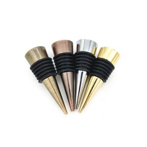 Bulk Price Universal Tapered Metal Wine Stopper Set Airtight Reusable Drink Bottle Preserver Leak Proof Eco Friendly Beverage Fresh Keeping Plug Bar Accessories