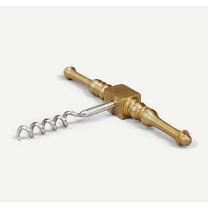 Luxury Gold Bamboo Wine Opener Premium T-Shape Metal Corkscrew Professional Stainless Steel Manual Wine Bottle Opener for Bar and Hotel 3