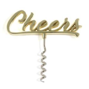 Luxury Antique Gold Metal Cheers Corkscrew Wine Bottle Opener Creative Wedding Favors and Party Giveaways Souvenirs for Guests Bulk
