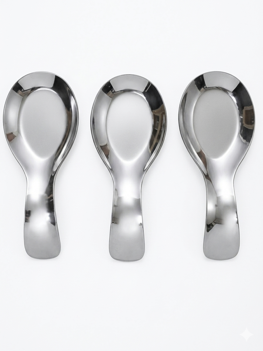 Premium Stainless Steel Spoon Rest for Kitchen Countertop – Durable, Lightweight, and Multi-Use Utensil Holder, 9.25" x 3.4"