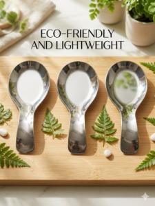 Premium Stainless Steel Spoon Rest for Kitchen Countertop – Durable, Lightweight, and Multi-Use Utensil Holder, 9.25" x 3.4" 7