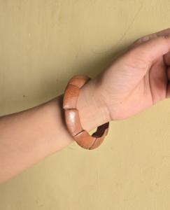 The Chiseled Bark Series, Hand-Crafted Split Stripes Bangles 2