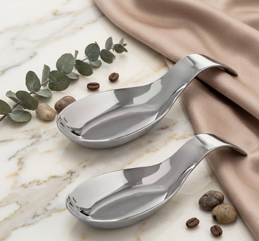 Premium Stainless Steel Spoon Rest – Modern Kitchen Spoon Holder 2