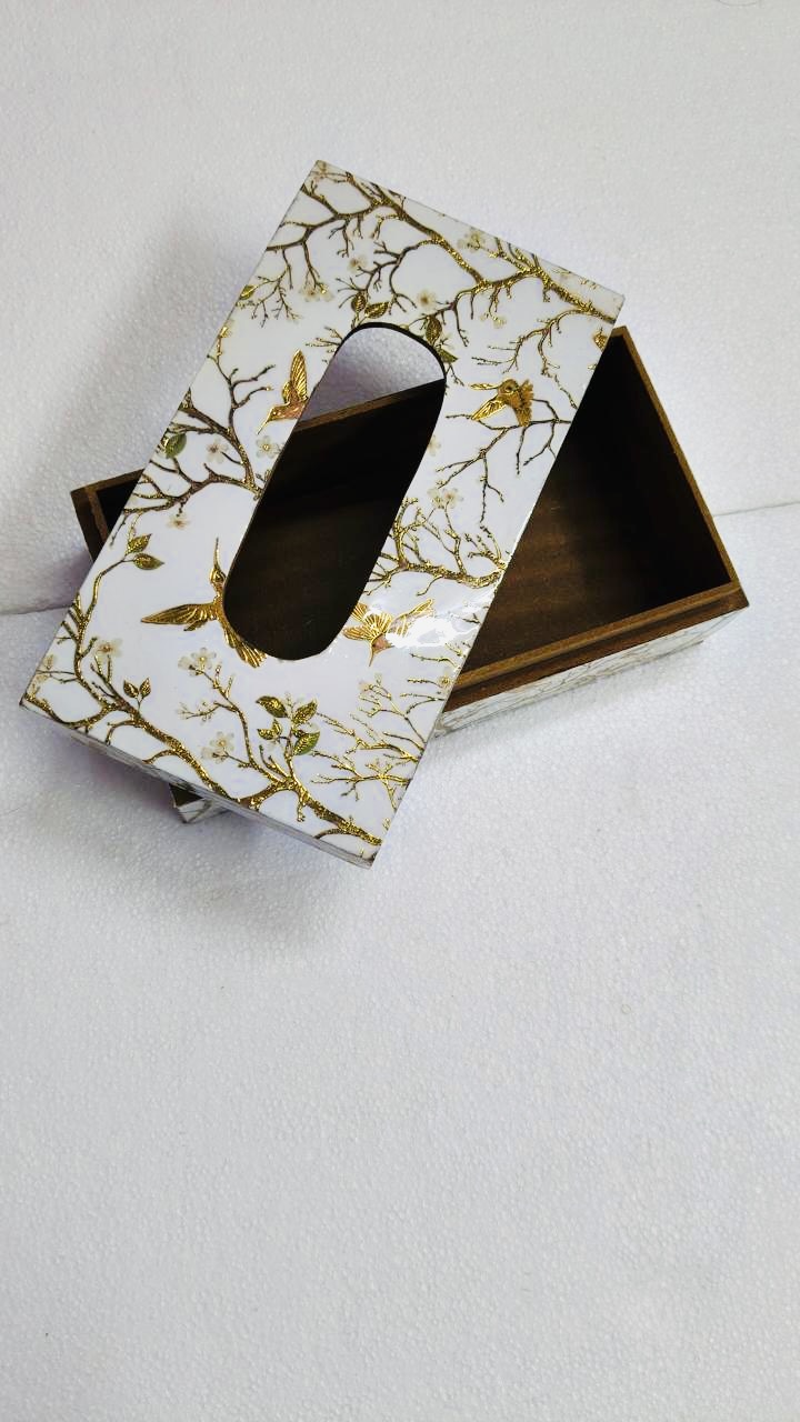 WOODEN TISSUE  BOX