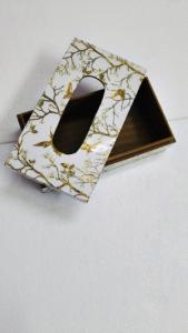 WOODEN TISSUE  BOX