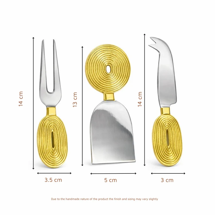 Cheese Knife Set | Stainless Steel Blades | Metal Handles | Luxury Wedding Gift 2