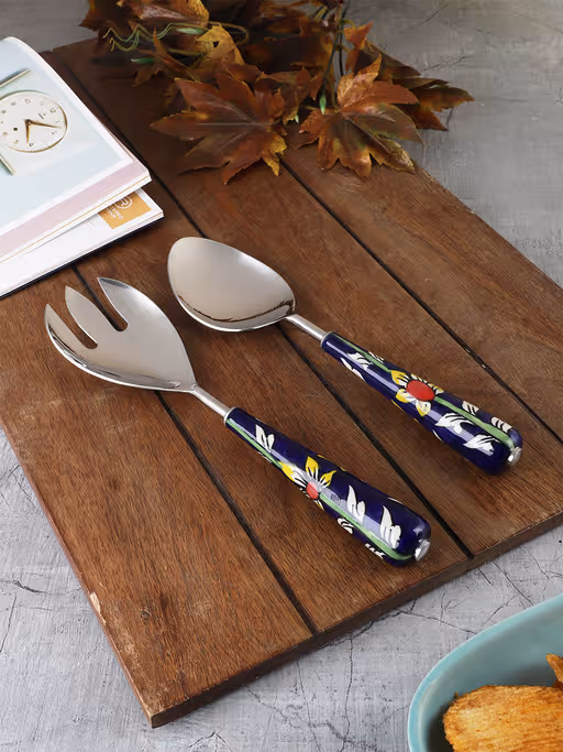 Hand-Painted Handle Stainless Steel Serving Set 2